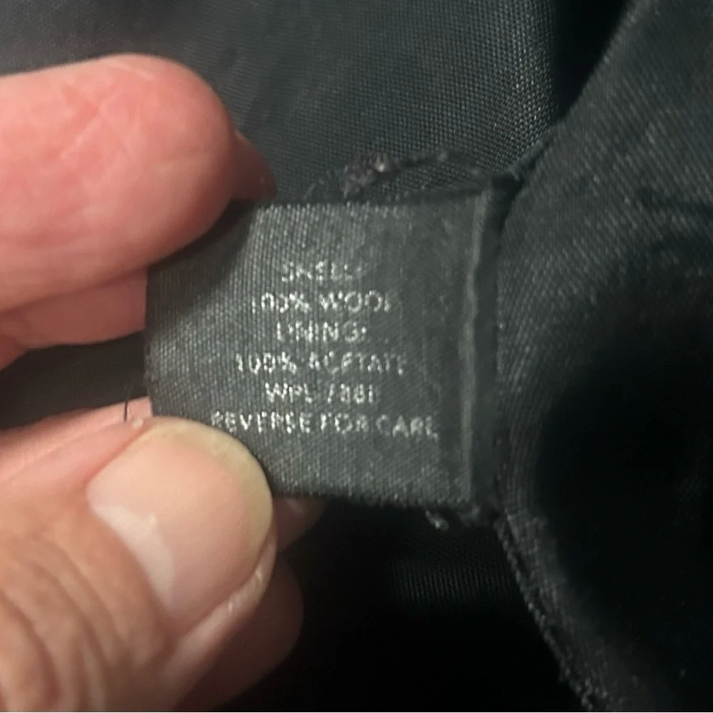 Anne Klein Charcoal Gray 100% Wool Hooded Pea Coat Size Medium